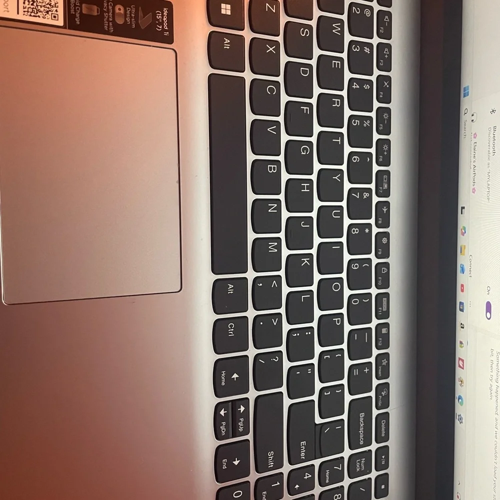Lenovo touch screen laptop (barley used)
